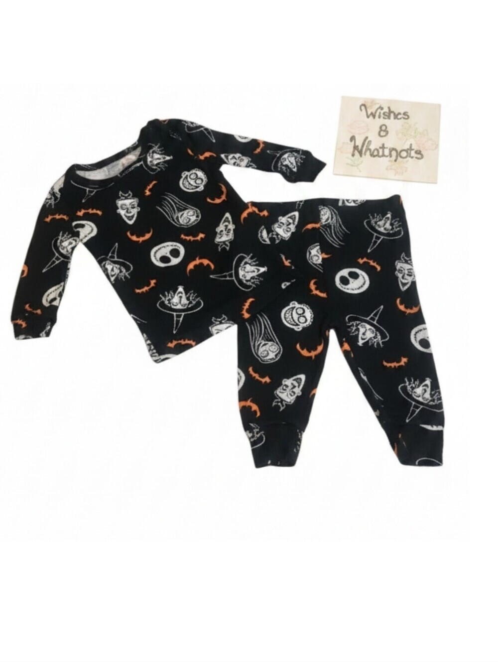 🔥5/$25🔥Nightmare Before Christmas 0-3M Pajamas goth spooky baby